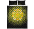 Manipura Chakra Spiritual Print Quilt Bed Set