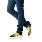 Manipura Chakra Spiritual Print White Slip On Shoes