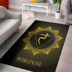 Manipura Chakra Symbol Print Area Rug