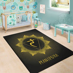 Manipura Chakra Symbol Print Area Rug