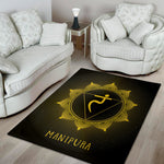 Manipura Chakra Symbol Print Area Rug