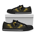 Manipura Chakra Symbol Print Black Low Top Sneakers