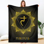 Manipura Chakra Symbol Print Blanket