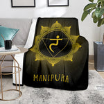 Manipura Chakra Symbol Print Blanket