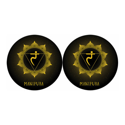 Manipura Chakra Symbol Print Car Coasters