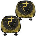 Manipura Chakra Symbol Print Car Headrest Covers