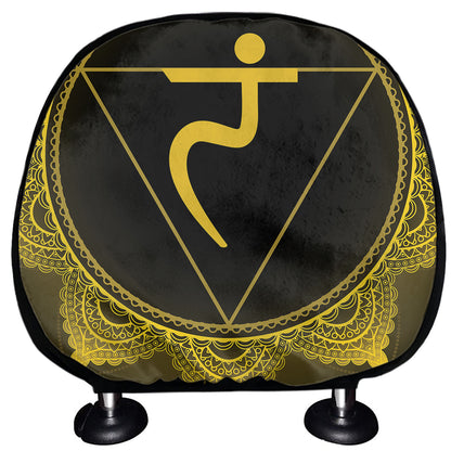 Manipura Chakra Symbol Print Car Headrest Covers