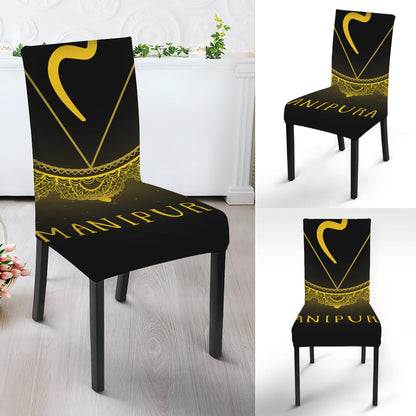 Manipura Chakra Symbol Print Dining Chair Slipcover