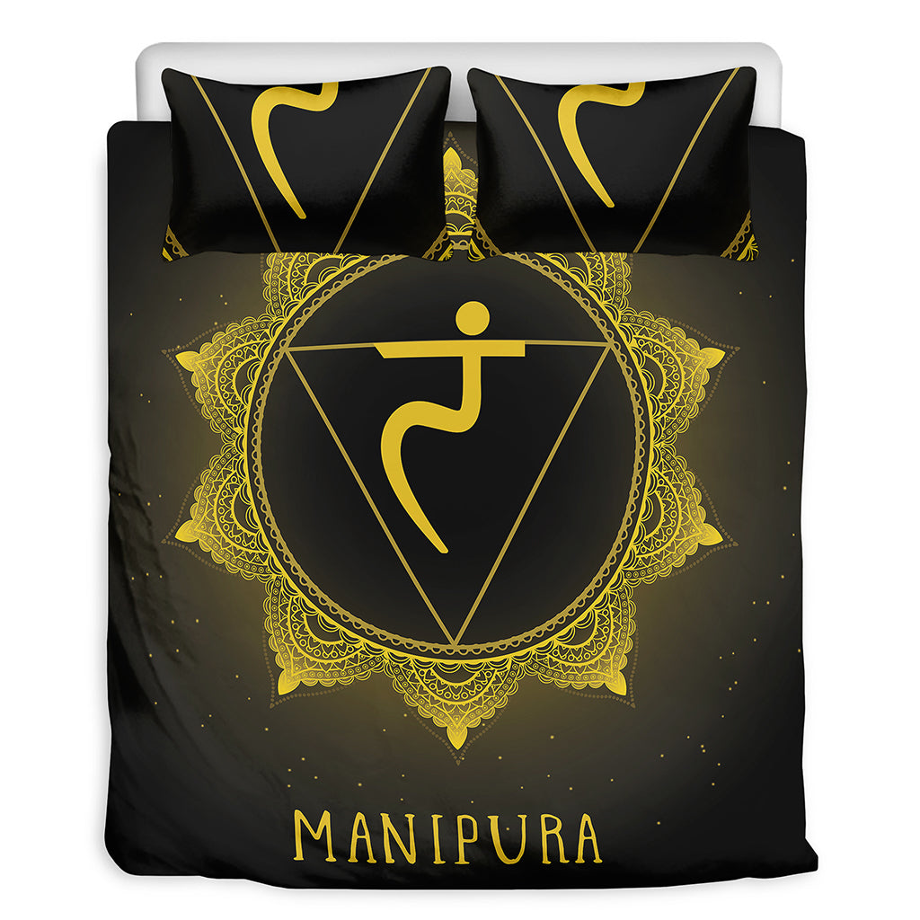 Manipura Chakra Symbol Print Duvet Cover Bedding Set