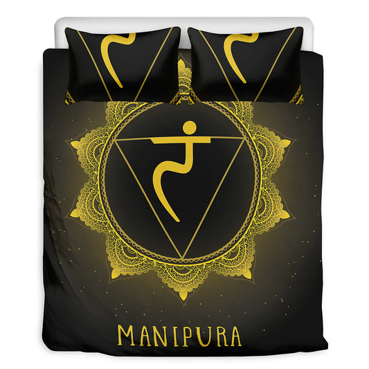 Manipura Chakra Symbol Print Duvet Cover Bedding Set