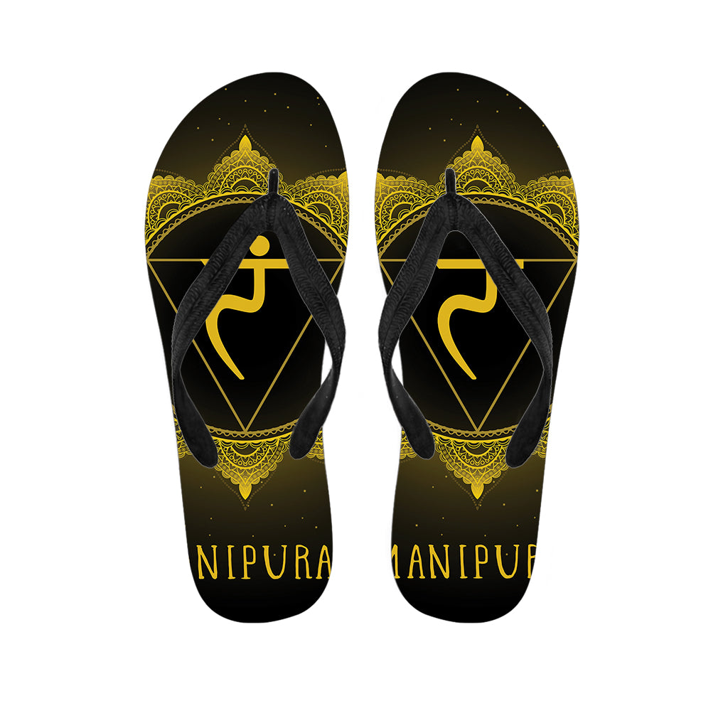 Manipura Chakra Symbol Print Flip Flops