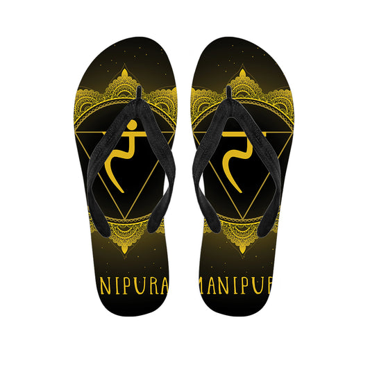 Manipura Chakra Symbol Print Flip Flops