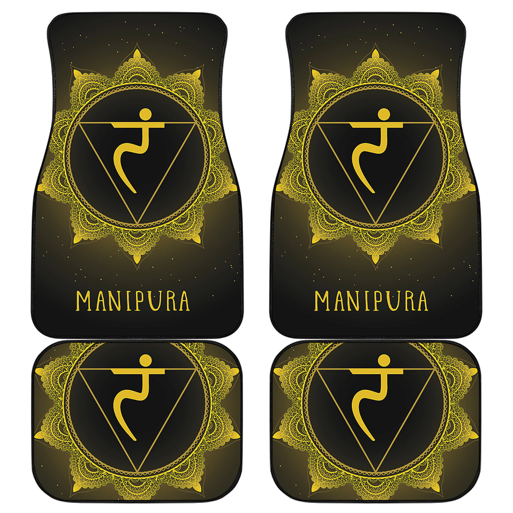 Manipura Chakra Symbol Print Front and Back Car Floor Mats