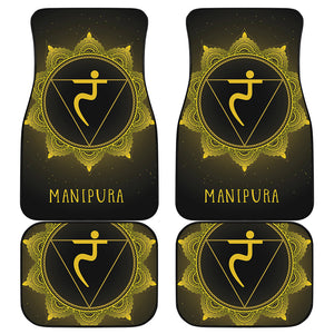 Manipura Chakra Symbol Print Front and Back Car Floor Mats