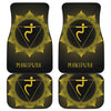 Manipura Chakra Symbol Print Front and Back Car Floor Mats