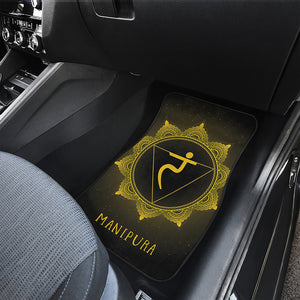 Manipura Chakra Symbol Print Front and Back Car Floor Mats