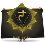 Manipura Chakra Symbol Print Hooded Blanket