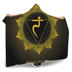 Manipura Chakra Symbol Print Hooded Blanket