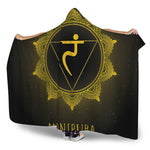 Manipura Chakra Symbol Print Hooded Blanket