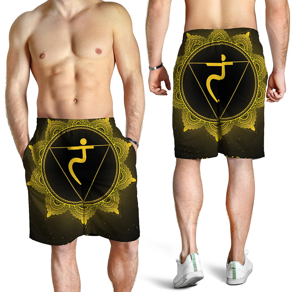 Manipura Chakra Symbol Print Men's Shorts
