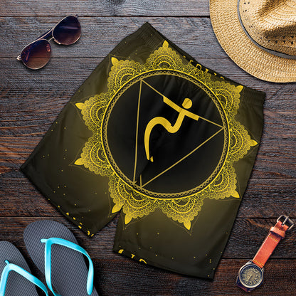 Manipura Chakra Symbol Print Men's Shorts