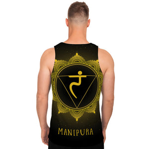 Manipura Chakra Symbol Print Men's Tank Top