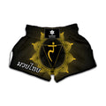 Manipura Chakra Symbol Print Muay Thai Boxing Shorts