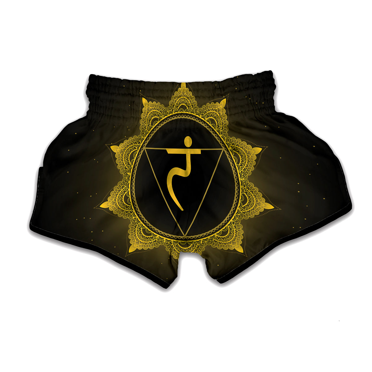 Manipura Chakra Symbol Print Muay Thai Boxing Shorts