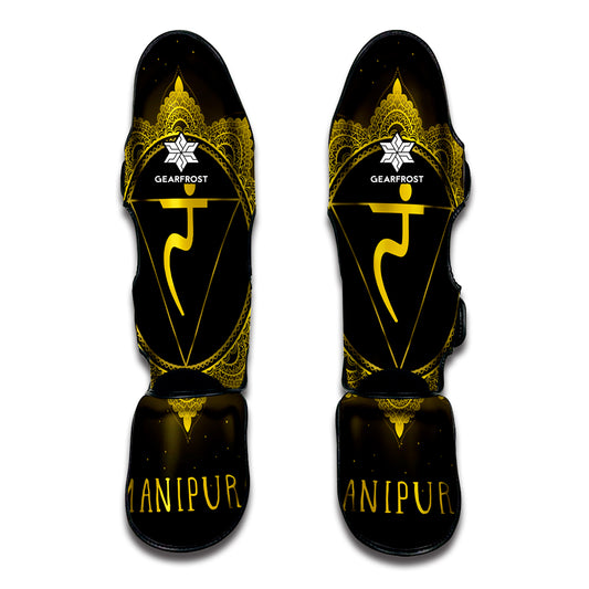 Manipura Chakra Symbol Print Muay Thai Shin Guard