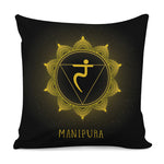 Manipura Chakra Symbol Print Pillow Cover