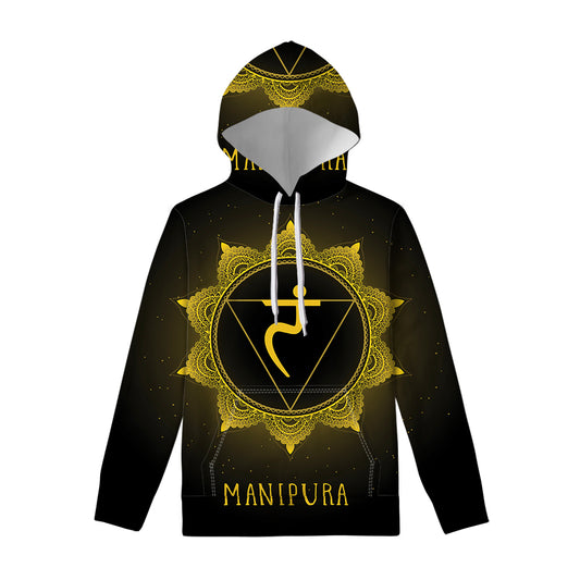 Manipura Chakra Symbol Print Pullover Hoodie