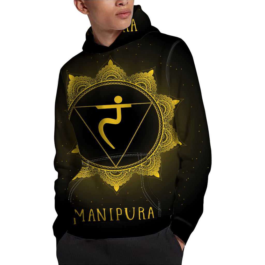 Manipura Chakra Symbol Print Pullover Hoodie