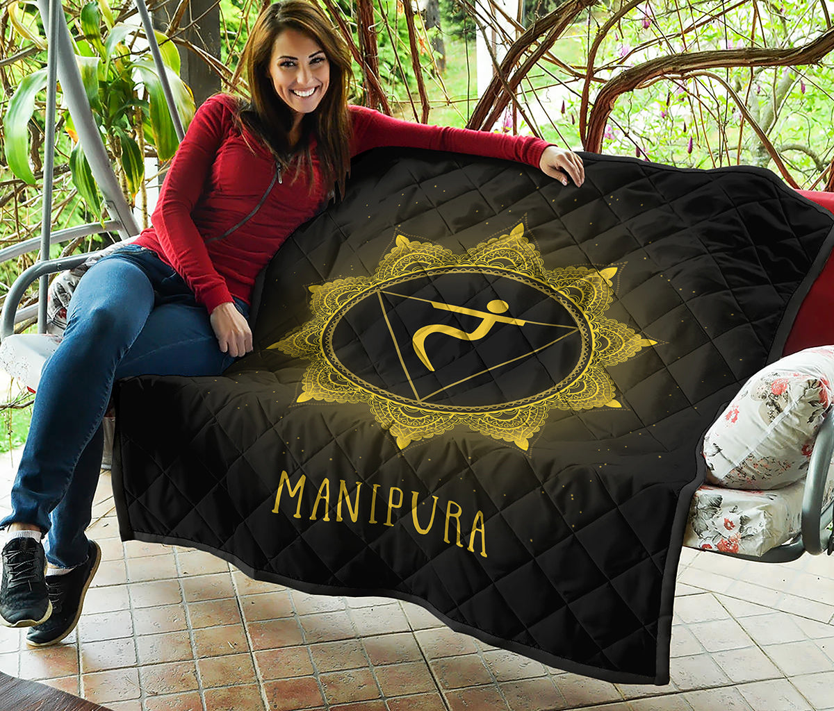 Manipura Chakra Symbol Print Quilt