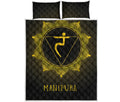 Manipura Chakra Symbol Print Quilt Bed Set