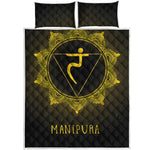 Manipura Chakra Symbol Print Quilt Bed Set