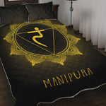 Manipura Chakra Symbol Print Quilt Bed Set