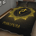 Manipura Chakra Symbol Print Quilt Bed Set