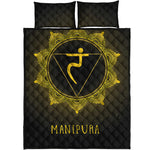 Manipura Chakra Symbol Print Quilt Bed Set