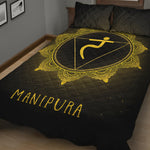 Manipura Chakra Symbol Print Quilt Bed Set