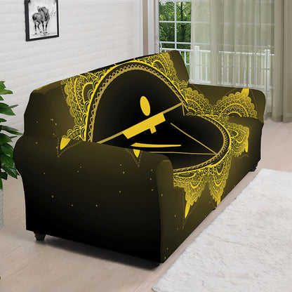 Manipura Chakra Symbol Print Sofa Cover