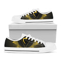 Manipura Chakra Symbol Print White Low Top Sneakers