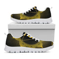 Manipura Chakra Symbol Print White Running Shoes