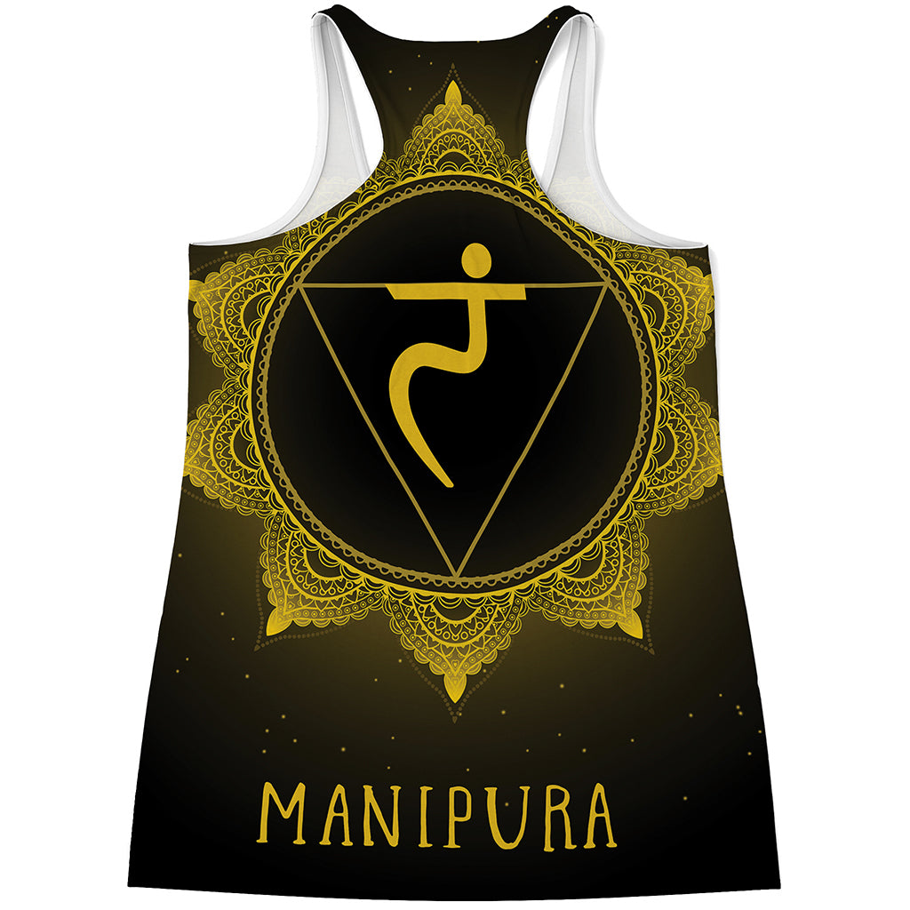 Manipura Chakra Symbol Print Women's Racerback Tank Top