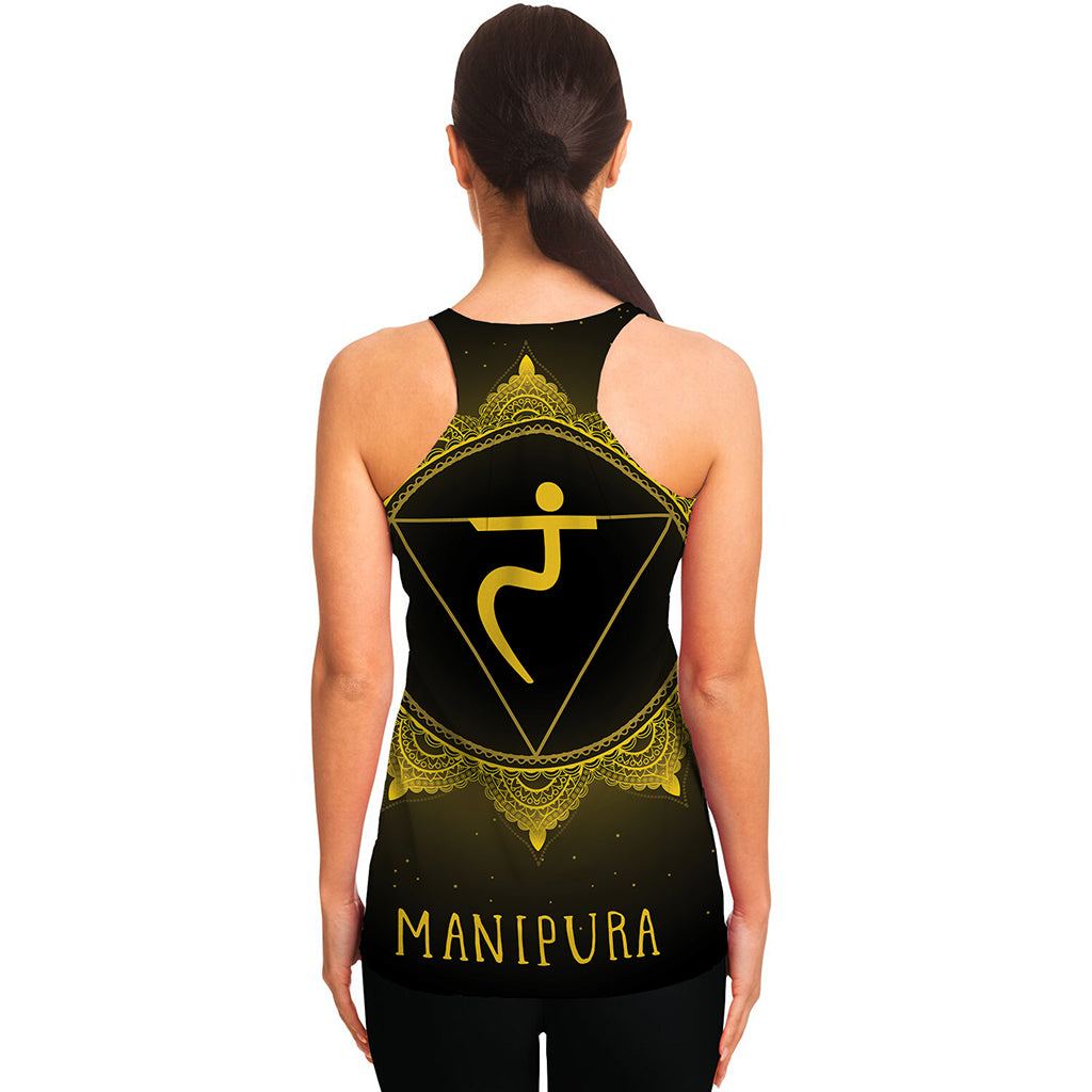 Manipura Chakra Symbol Print Women's Racerback Tank Top