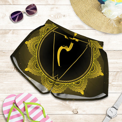 Manipura Chakra Symbol Print Women's Shorts