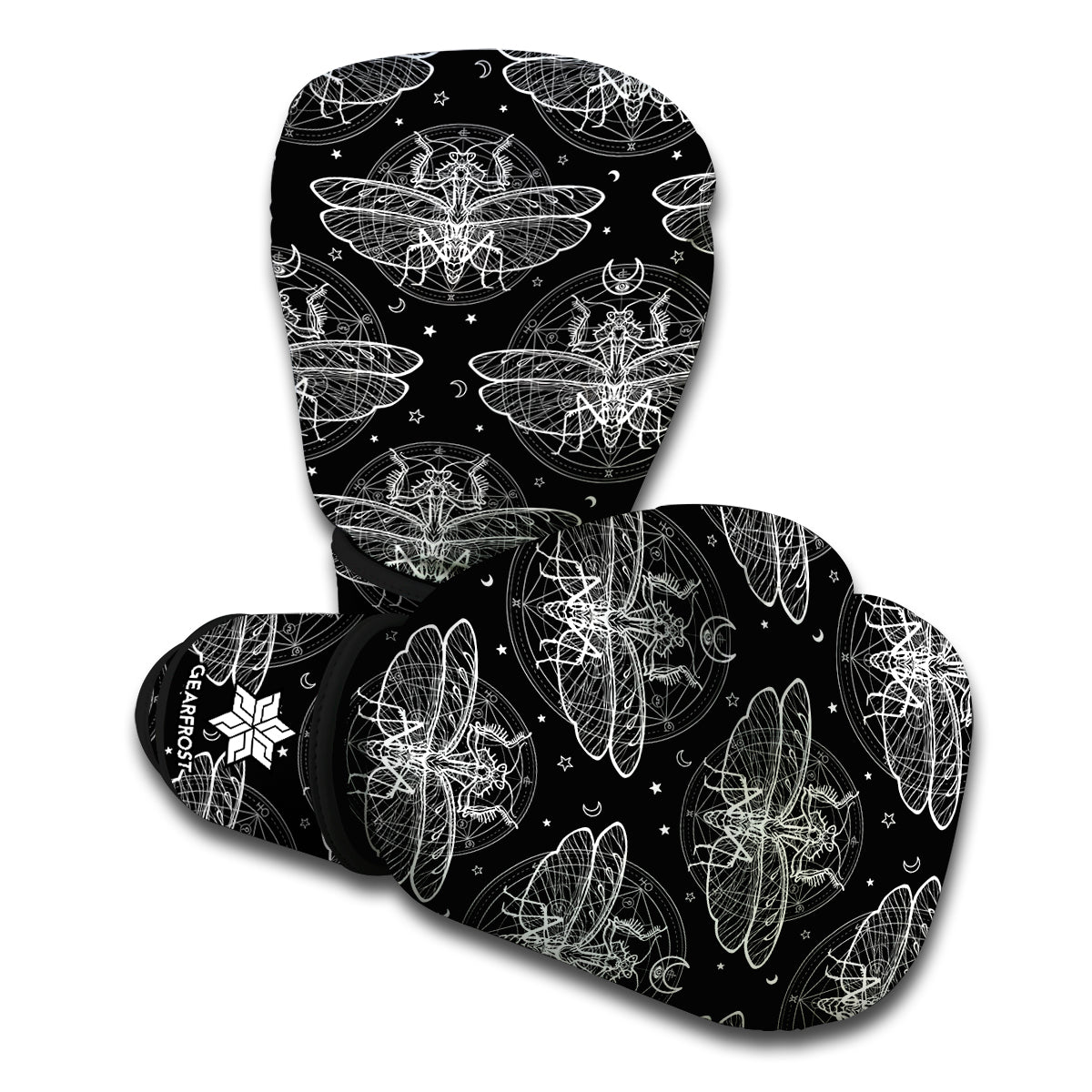 Mantis Spirit Animal Pattern Print Boxing Gloves