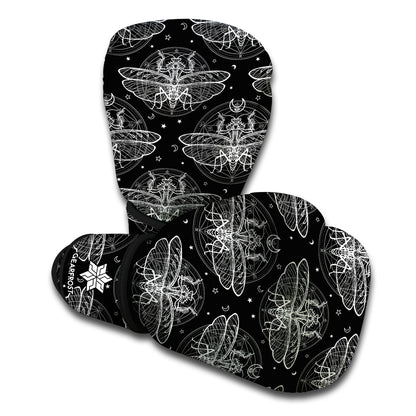 Mantis Spirit Animal Pattern Print Boxing Gloves