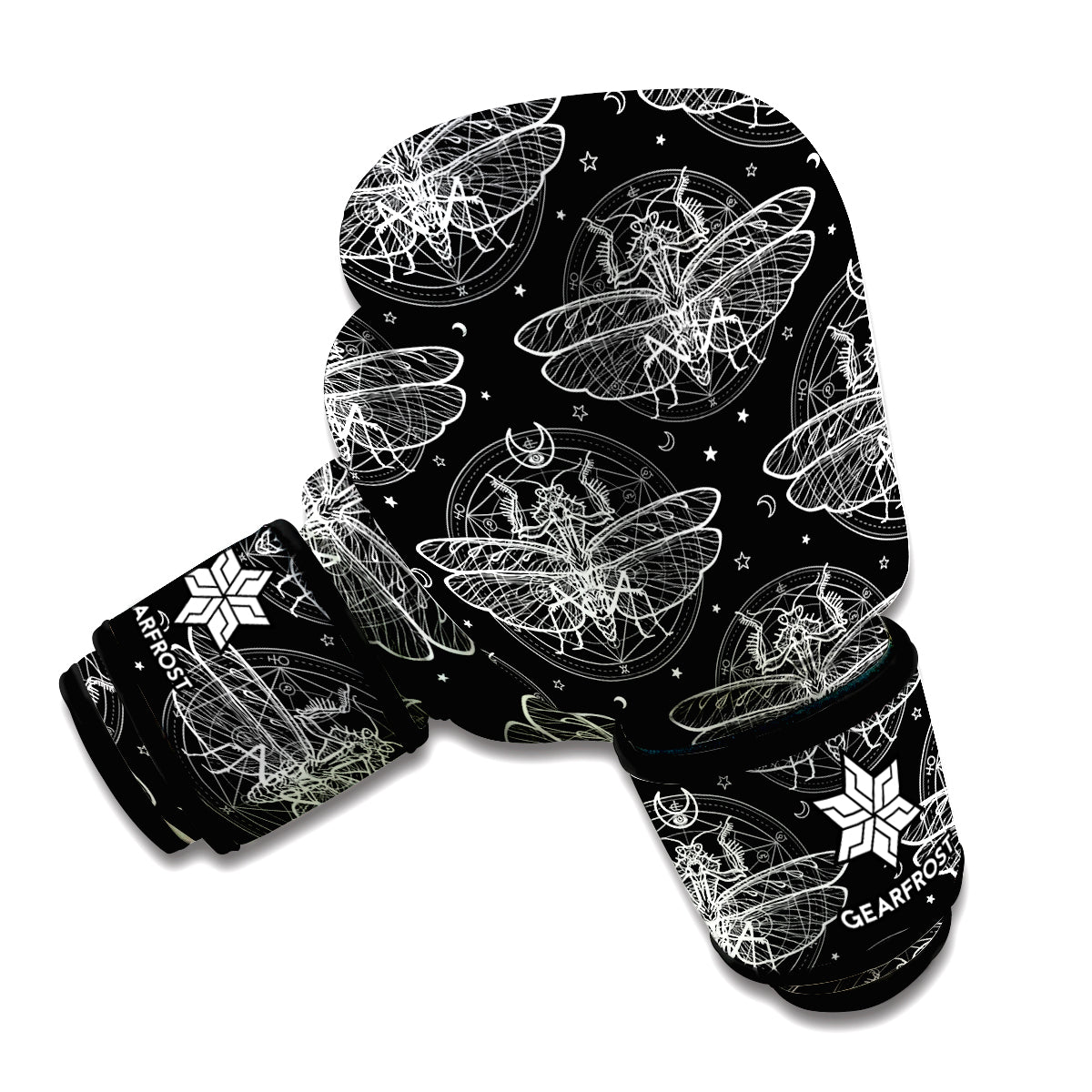 Mantis Spirit Animal Pattern Print Boxing Gloves
