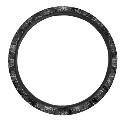 Mantis Spirit Animal Pattern Print Car Steering Wheel Cover