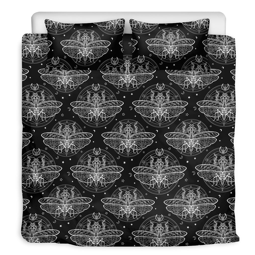 Mantis Spirit Animal Pattern Print Duvet Cover Bedding Set